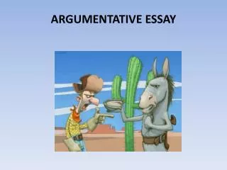 ARGUMENTATIVE ESSAY