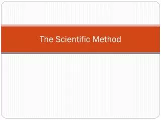 the scientific method