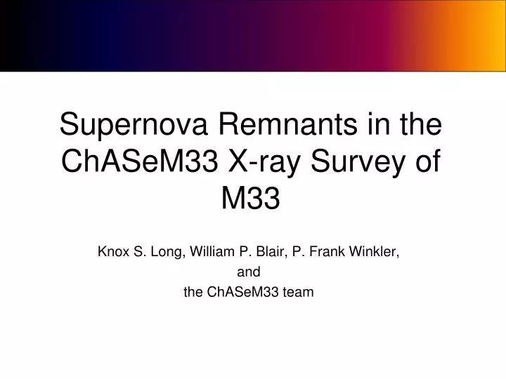 supernova remnants in the chasem33 x ray survey of m33