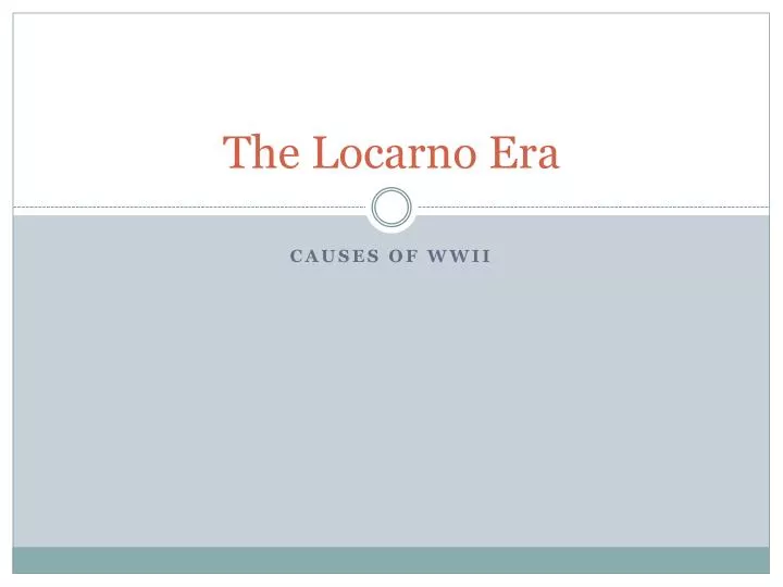 the locarno era