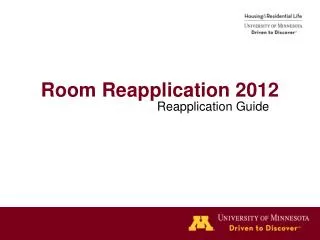 Room Reapplication 2012