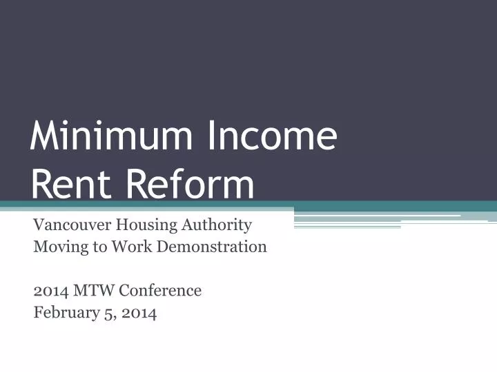minimum income rent reform