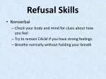 Refusal Skills - slide 1
