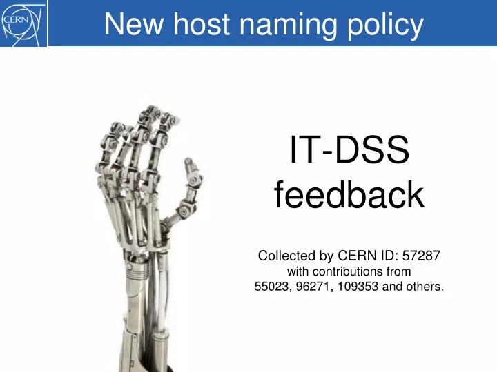 new host naming policy