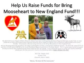 Help Us Raise Funds for Bring Mooseheart to New England Fund!!!