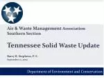 Tennessee Solid Waste Regulations Update Presentation - slide 1