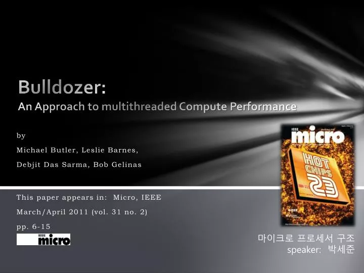 bulldozer an approach to multithreaded compute performance