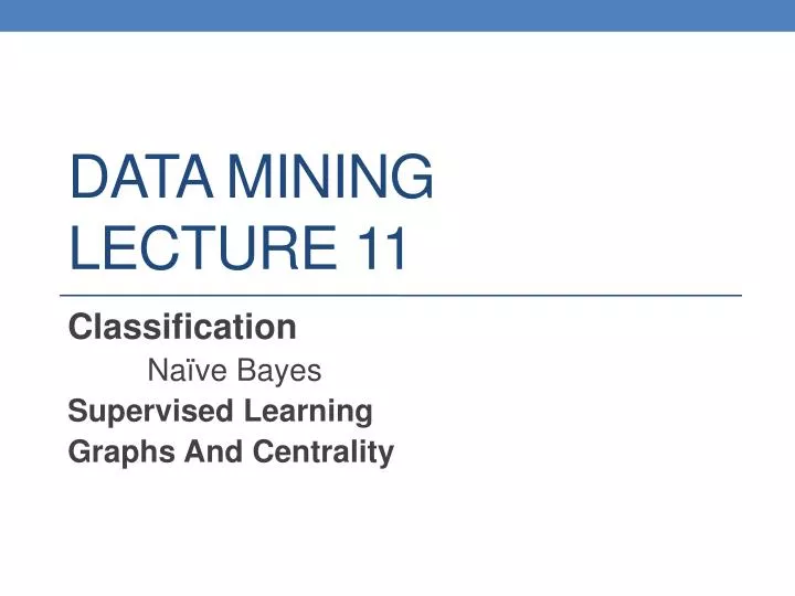 data mining lecture 11