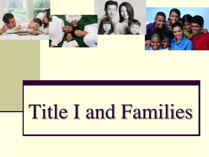title i and families