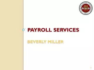 PAYROLL SERVICES BEVERLY MILLER