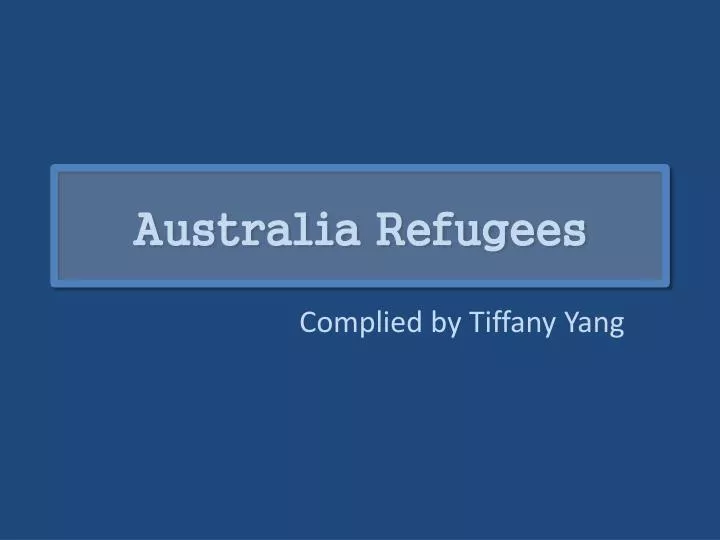 australia refugees