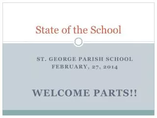 State of the School