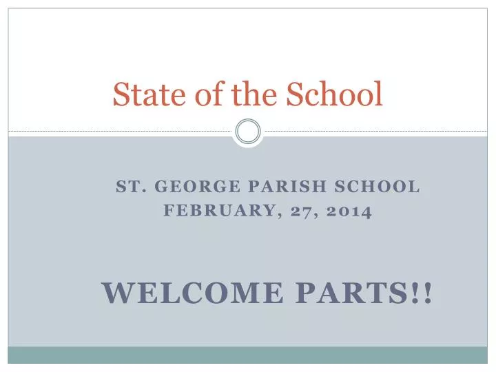 state of the school