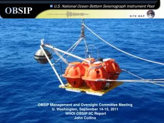 WHOI OBSIP 2010 At-Sea Activities