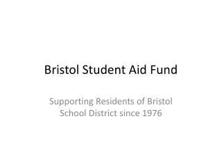 Bristol Student Aid Fund
