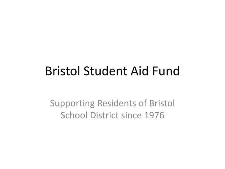 bristol student aid fund