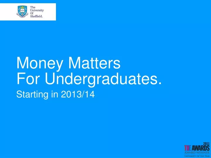 money matters for undergraduates