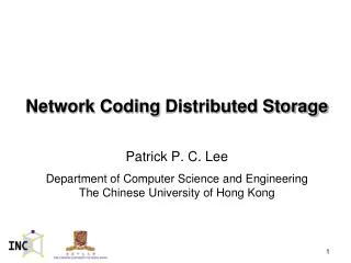Network Coding Distributed Storage