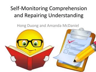 Self-Monitoring Comprehension and Repairing Understanding