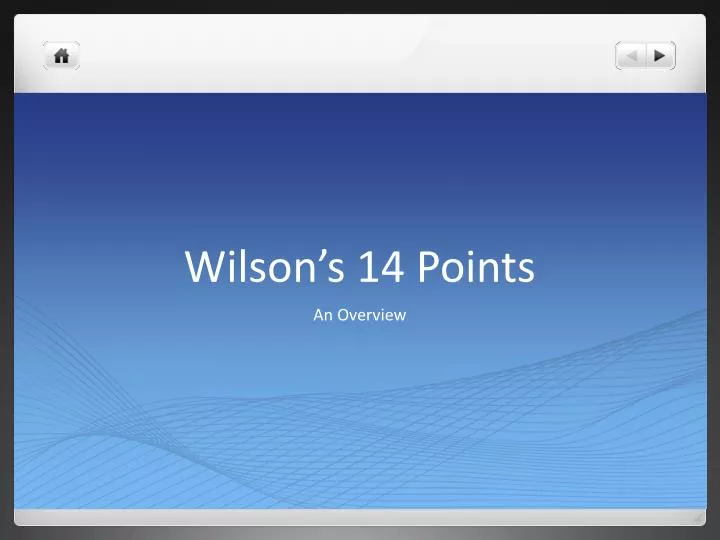 wilson s 14 points