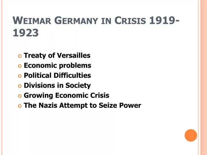 weimar germany in crisis 1919 1923