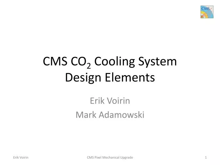 cms co 2 cooling system design elements