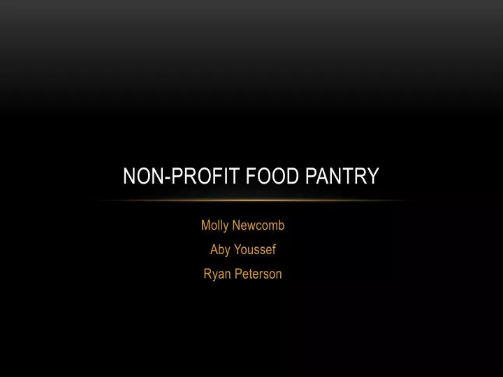non profit food pantry
