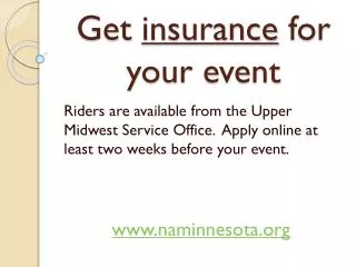 Get insurance for your event