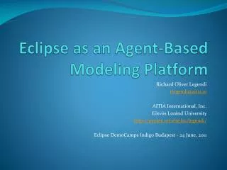 Eclipse as an Agent-Based Modeling Platform