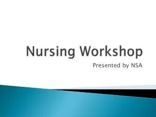 Nursing Workshop