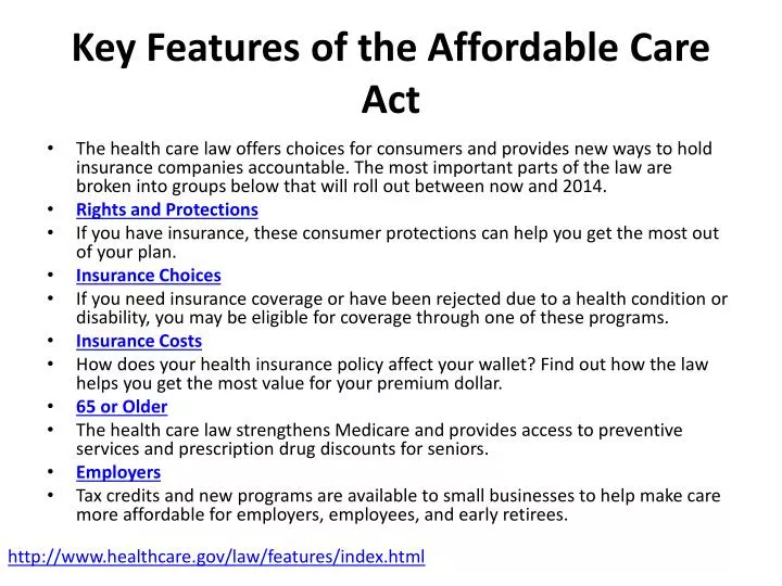 key features of the affordable c are act