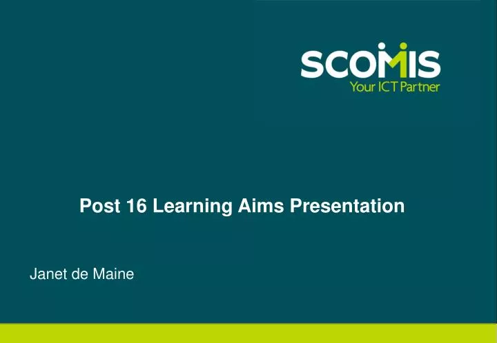 post 16 learning aims presentation