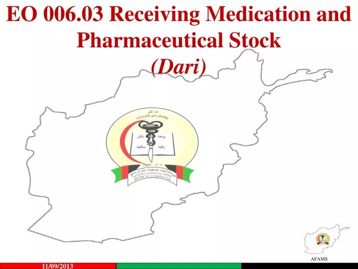 eo 006 03 receiving medication and pharmaceutical stock dari