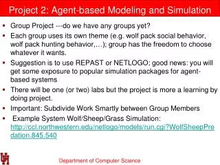 Project 2: Agent-based Modeling and Simulation of Wolf Pack Behavior