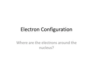 Electron Configuration