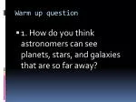 Warm up question