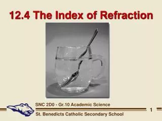 12.4 The Index of Refraction
