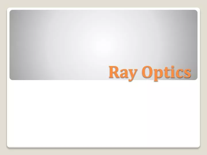 ray optics
