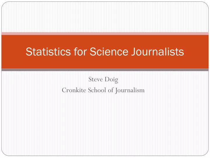 statistics for science journalists