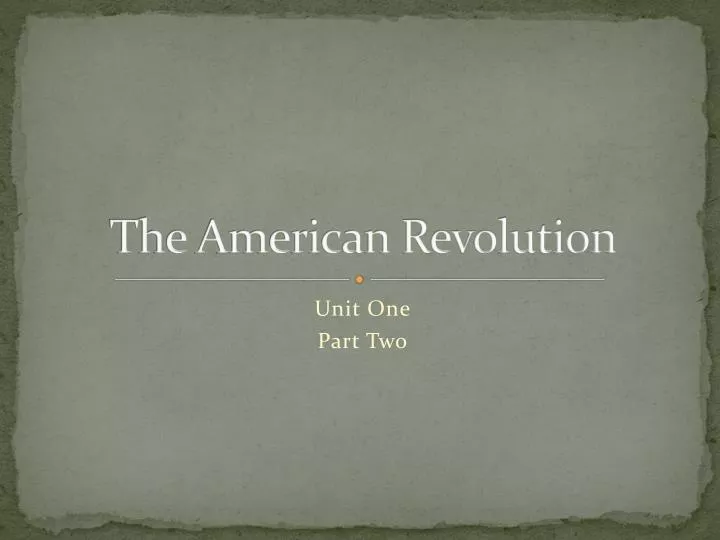 the american revolution