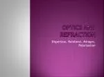 Optics and Refraction - slide 1