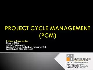 PROJECT CYCLE MANAGEMENT (PCM)