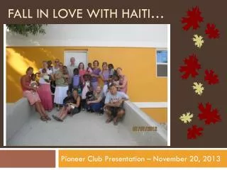 Fall in Love With Haiti…