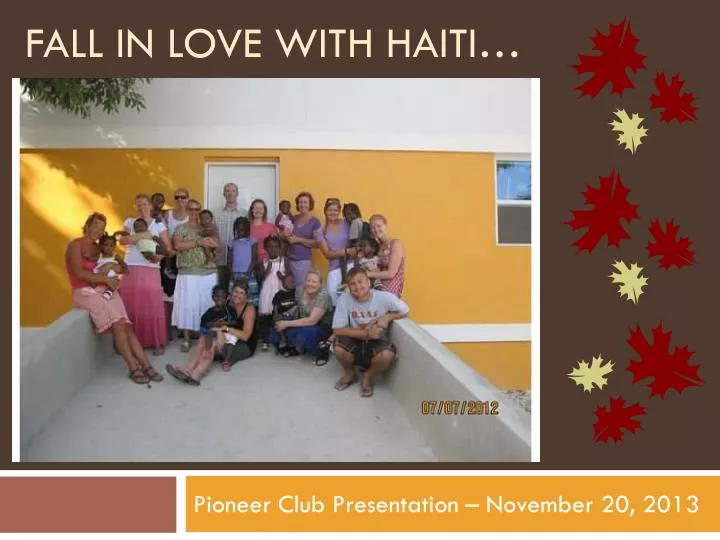 fall in love with haiti