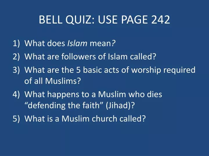 bell quiz use page 242