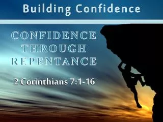Confidence through Repentance
