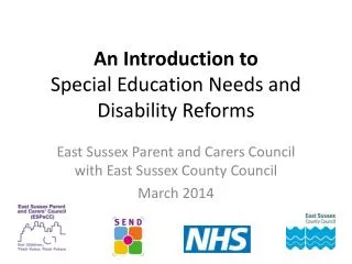 An Introduction to Special Education Needs and Disability Reforms