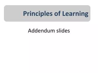 Addendum slides