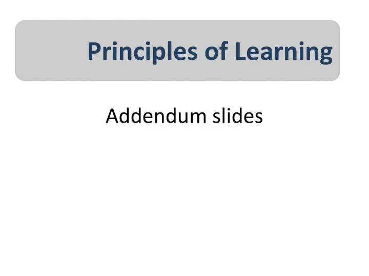 addendum slides