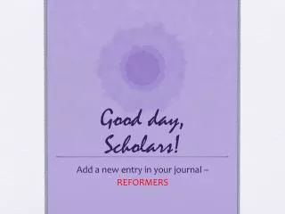 good day scholars